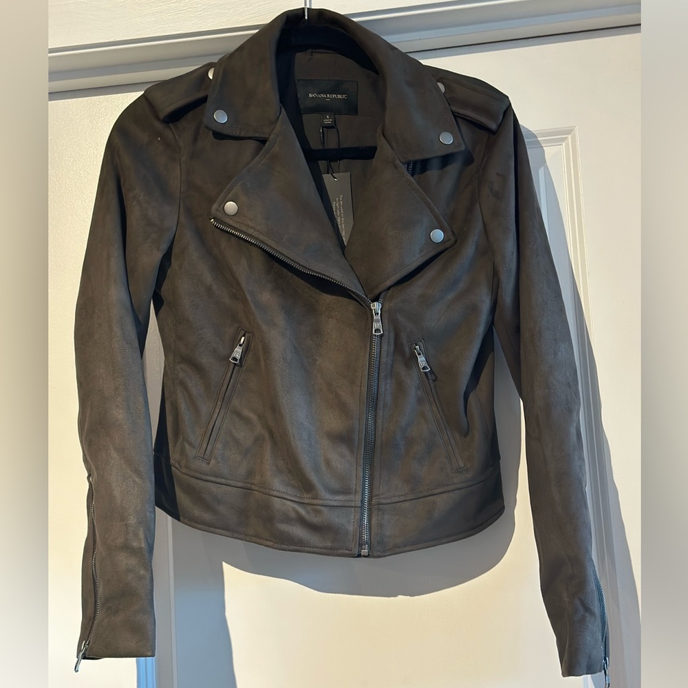 NWT Banana Republic Vegan Suede Jacket SMALL